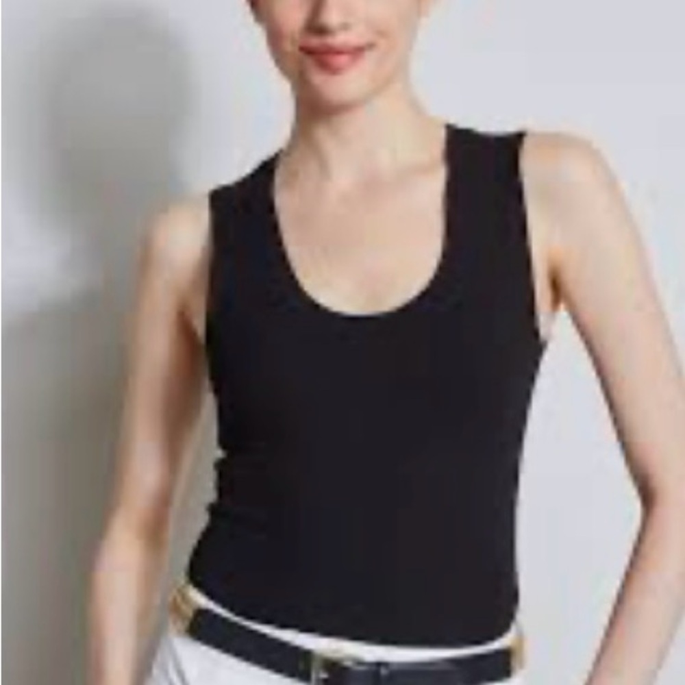 Tahari ASL Black Tank Top
